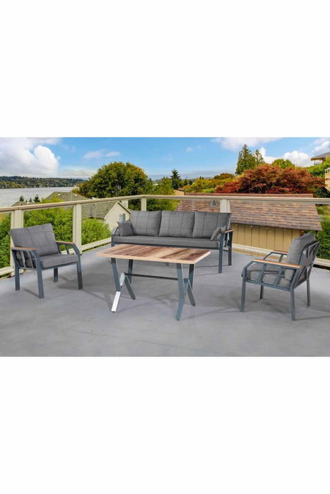 Hanah Home Nergiz 3+1+1 Gris oscuro Hanah Home Nergiz 3+1+1 Gris oscuro